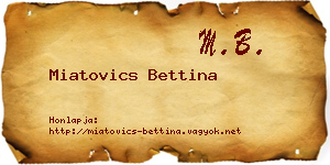 Miatovics Bettina névjegykártya