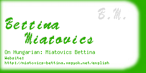 bettina miatovics business card